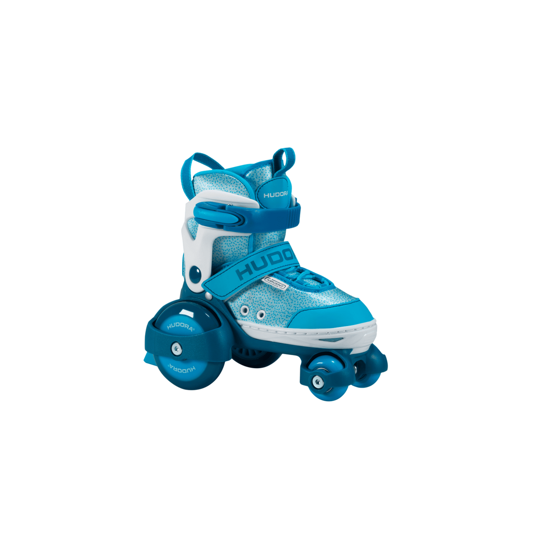 Hudora Rollschuh My First Quad cyan Größe 26-33 Inlineskater Rollschuhsport