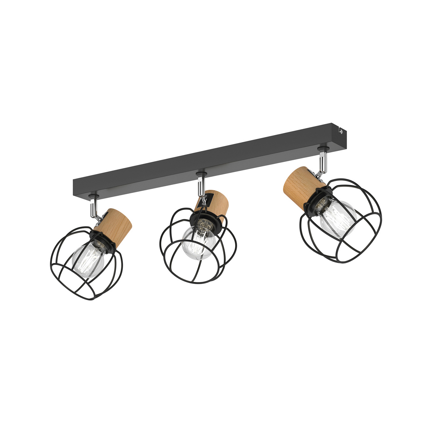 Envostar Fence Deckenleuchte Metall Holz 3 Fl. Deckenlampe Lampe Leuchte Spot B-Ware - 4251911721171