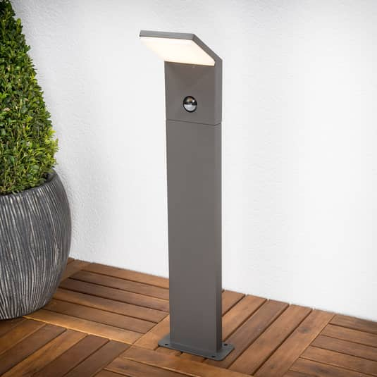 Lampe de jardin LED Lucande gris graphite Nevio