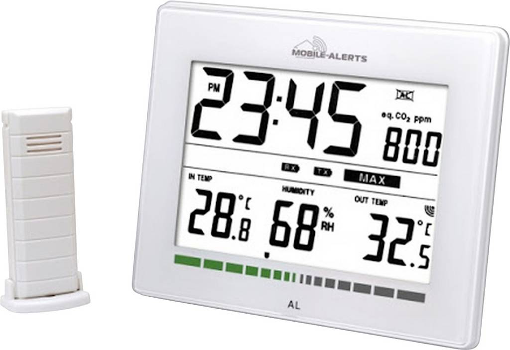 Techno Line CO2-Anzeige CO2-Messgerät Kohlendioxidmessgerät Wetterstation Sensor - 4029665104027