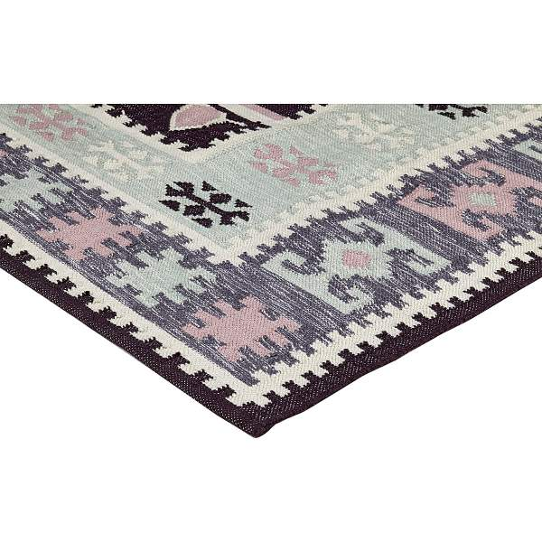 B-Ware Liv Interior Souk Kelim Teppich 140x200cm Läufer Vorleger Bunt Wohnzimmerteppich