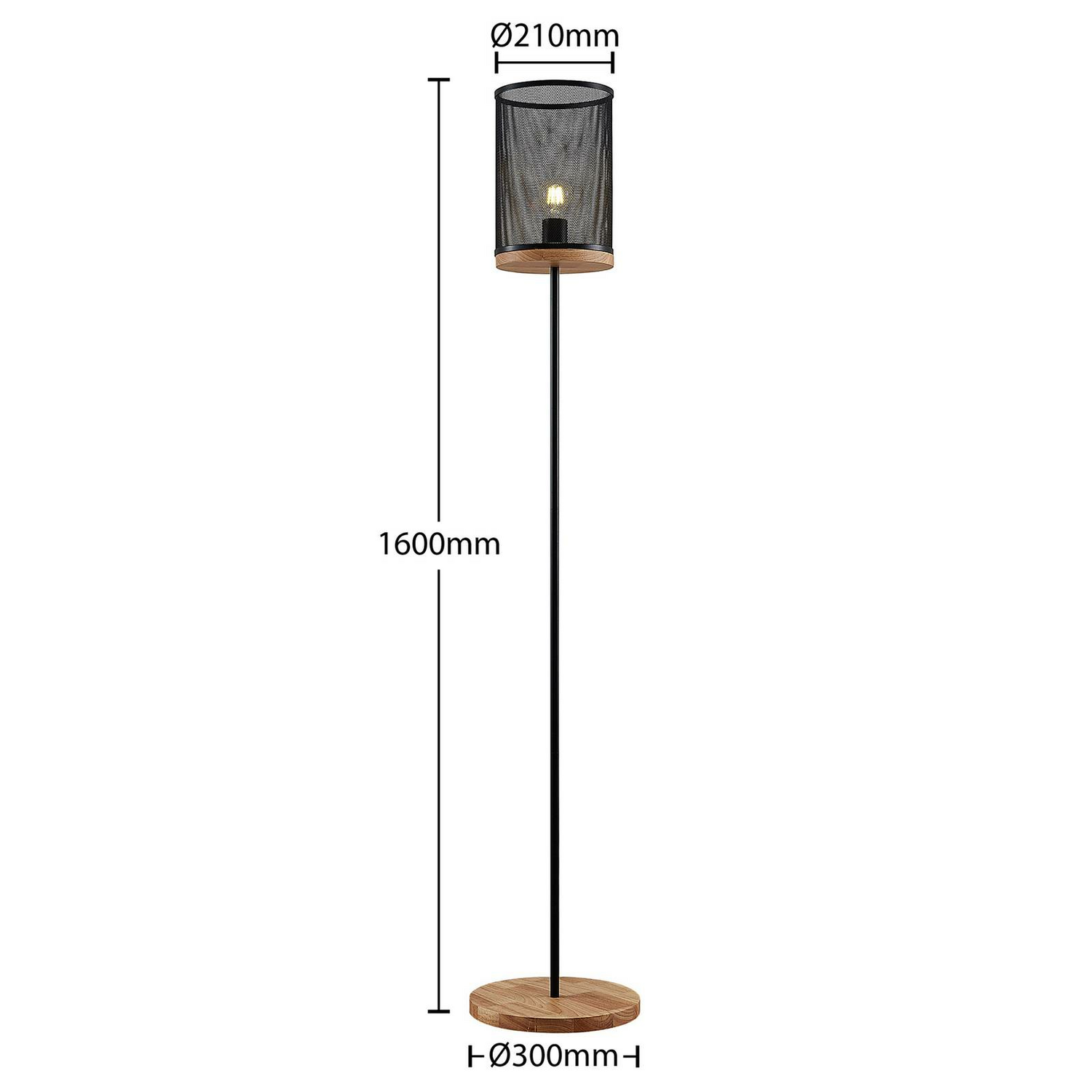 Lindby Kiriya Stehleuchte Standleuchte Stehlampe Lampe Leuchte Gitterschirm E27 B-Ware - 4251911740325