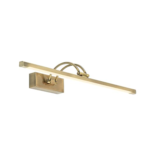 Applique murale LED Lucande Felena, lampe murale en laiton antique, qualité B-Stock 