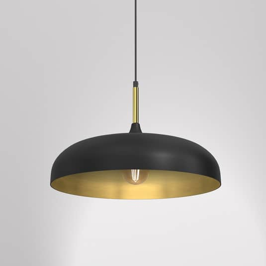 B-Ware Euluna Pendelleuchte Pendellampe Lampe Leuchte Deckenlampe Lincoln, Schwarz/G580