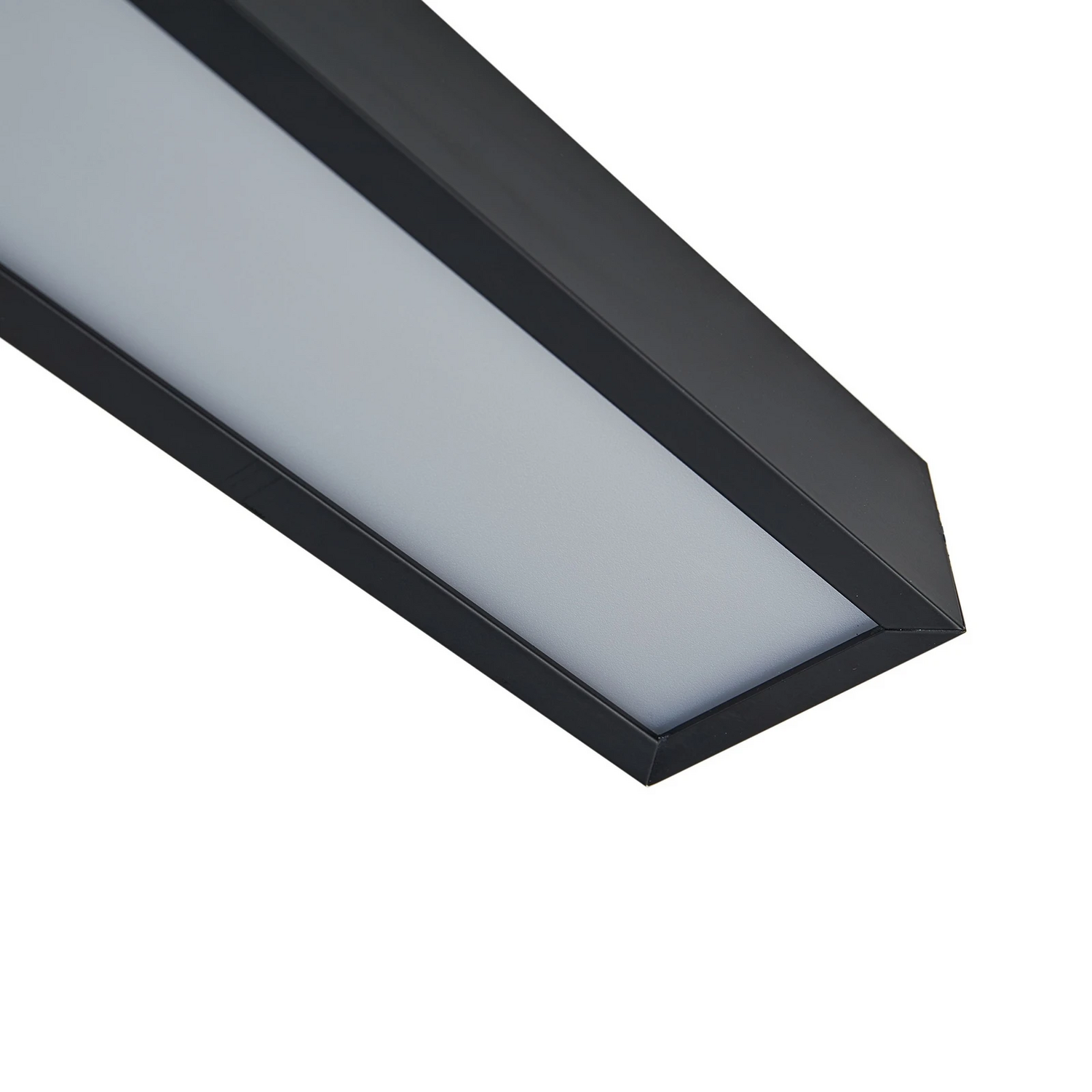Applique murale LED Lucande Zafira, qualité B, en aluminium noir, 90 cm, IP44