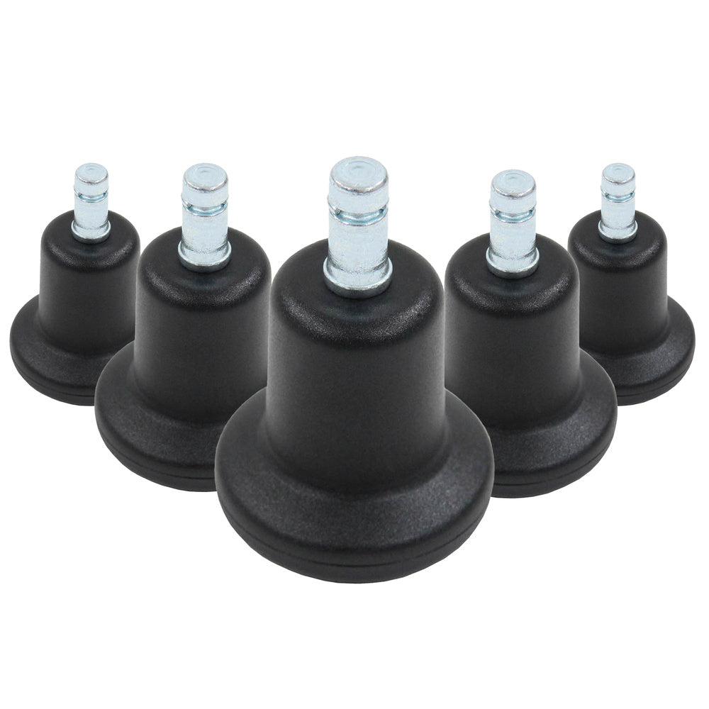 hjh OFFICE Bodengleiter Standfüße Stuhlgleiter 10mm Schwarz 5er Pack - 4260182537633