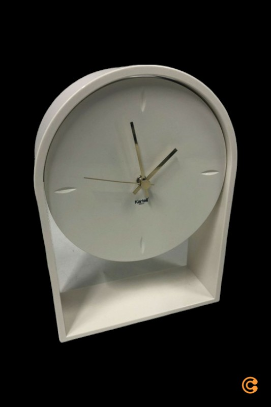 B-Ware Kartell Air Du Temps Tischuhr Standtischuhr Uhr Wecker Kaminuhr Reiseuhr Weiß874 - 8058967267518