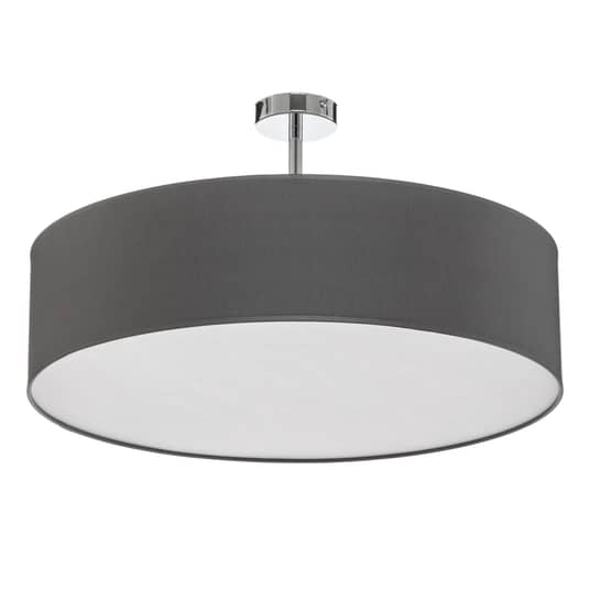 Euluna Deckenlampe Rondo Deckenlampe Deko-Deckenlicht mit Abstand grau Ø 60cm