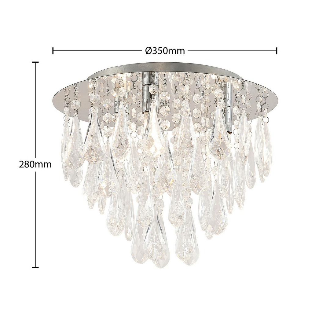 Lindby Mavinus Deckenlampe Wohnzimmerleuchte Deckenlampe Kronleuchter G9 Chrom B-Ware