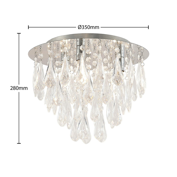 Lindby Mavinus Deckenlampe Wohnzimmerleuchte Deckenlampe Kronleuchter G9 Chrom B-Ware
