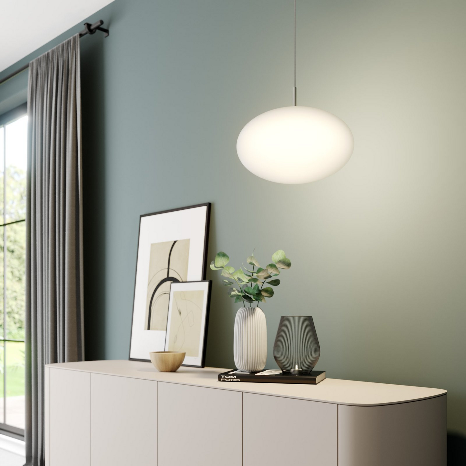 Suspension Lindby Sonika, applique murale, plafonnier, douille E27, ampoule nickel opale W31, produit de seconde main