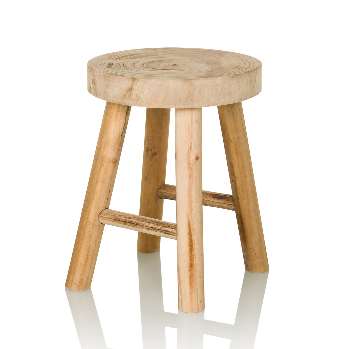 hjh LIVING RUSTIKO W Sitzhocker Hocker Holzhocker Sitz Schemel - 4064323037972