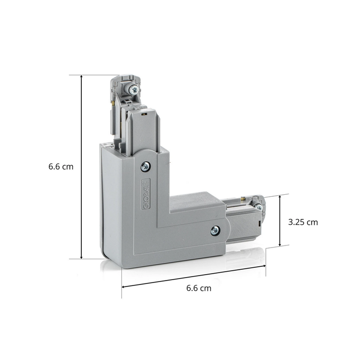 Global Eckverbinder Noa Schutzleiter Außen Grau Verbinder Schienensystem B-Ware - 6410014507251