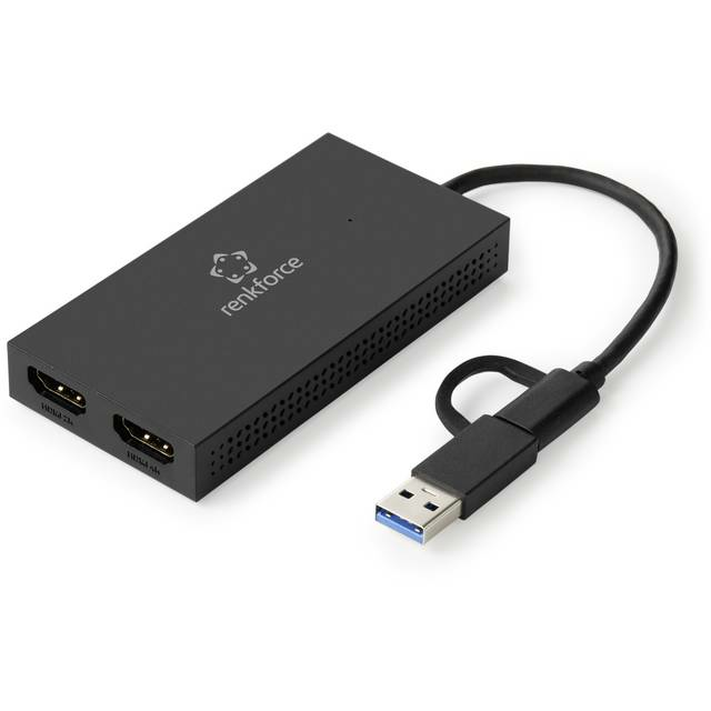 Renkforce Rf Vda 301 Externe Grafikkarte Dockingstation Hdmi 4 K Usb 3.0 B-Ware