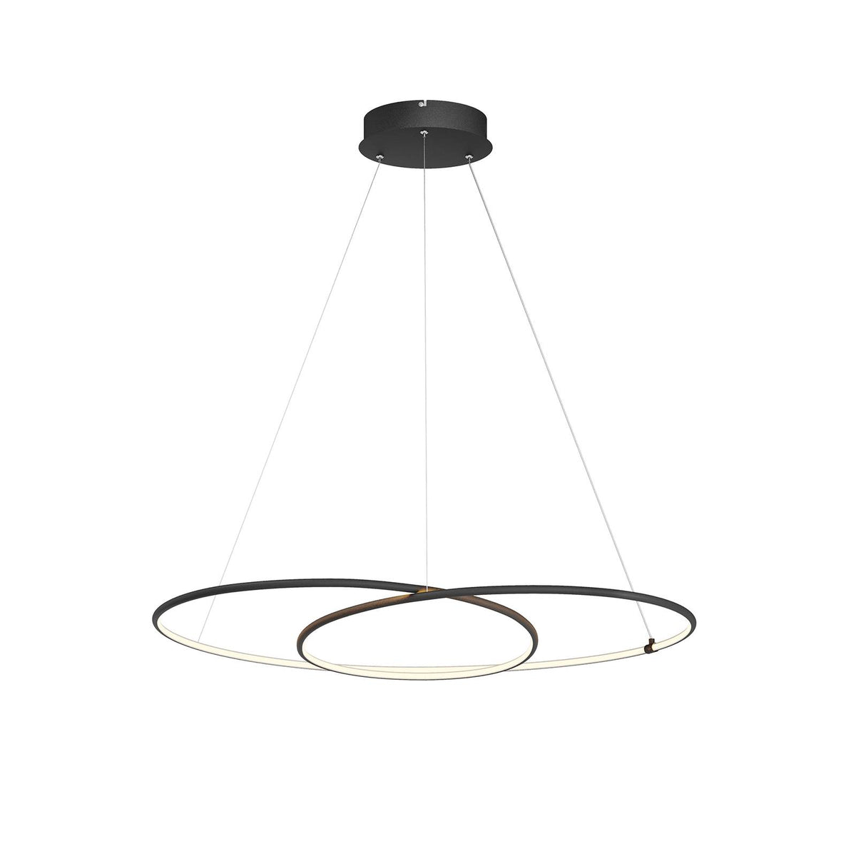 Lindby Lucy LED-Hängeleuchte Hängeleuchte Deckenlampe Lampe 37W Ø 90cm schwarz - 4251096563818