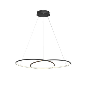 B-Ware Lindby Lucy LED-Hängeleuchte Hängeleuchte Deckenlampe Lampe 37W Ø 90cm schwarz