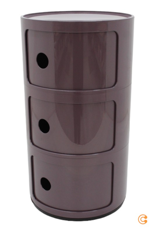 B-Ware Kartell Componibili 4967 Beistelltisch Nachttisch Schrank Container Box Lila - 8058967253627