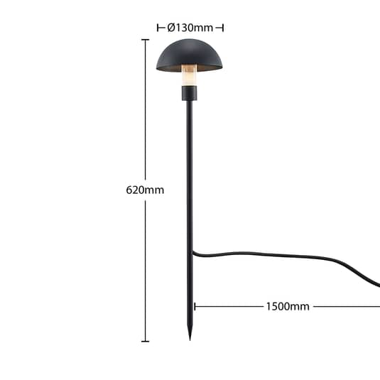 Lindby Lordy LED-Erdspießleuchten-Set Gartenbeleuchtung Wegleuchten 3 Stück Set