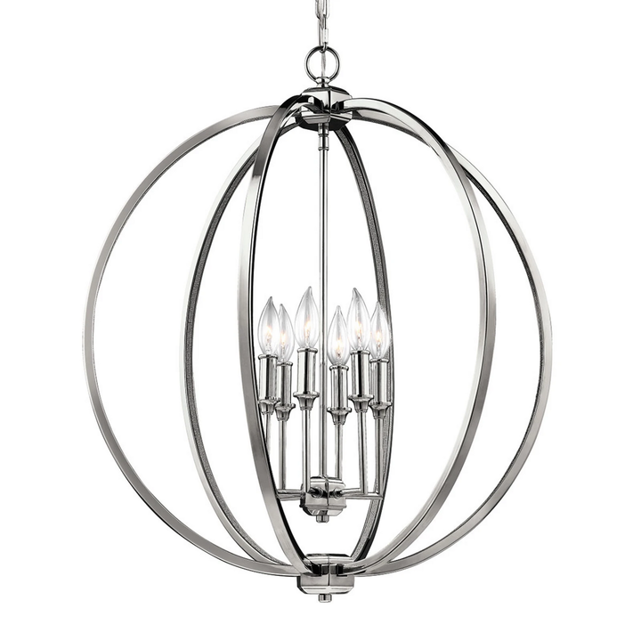 Feiss Corinne Glanzvolle Hängeleuchte Hängelampe Deckenlampe Mit Nickelfinish B-Ware - 5024005280316