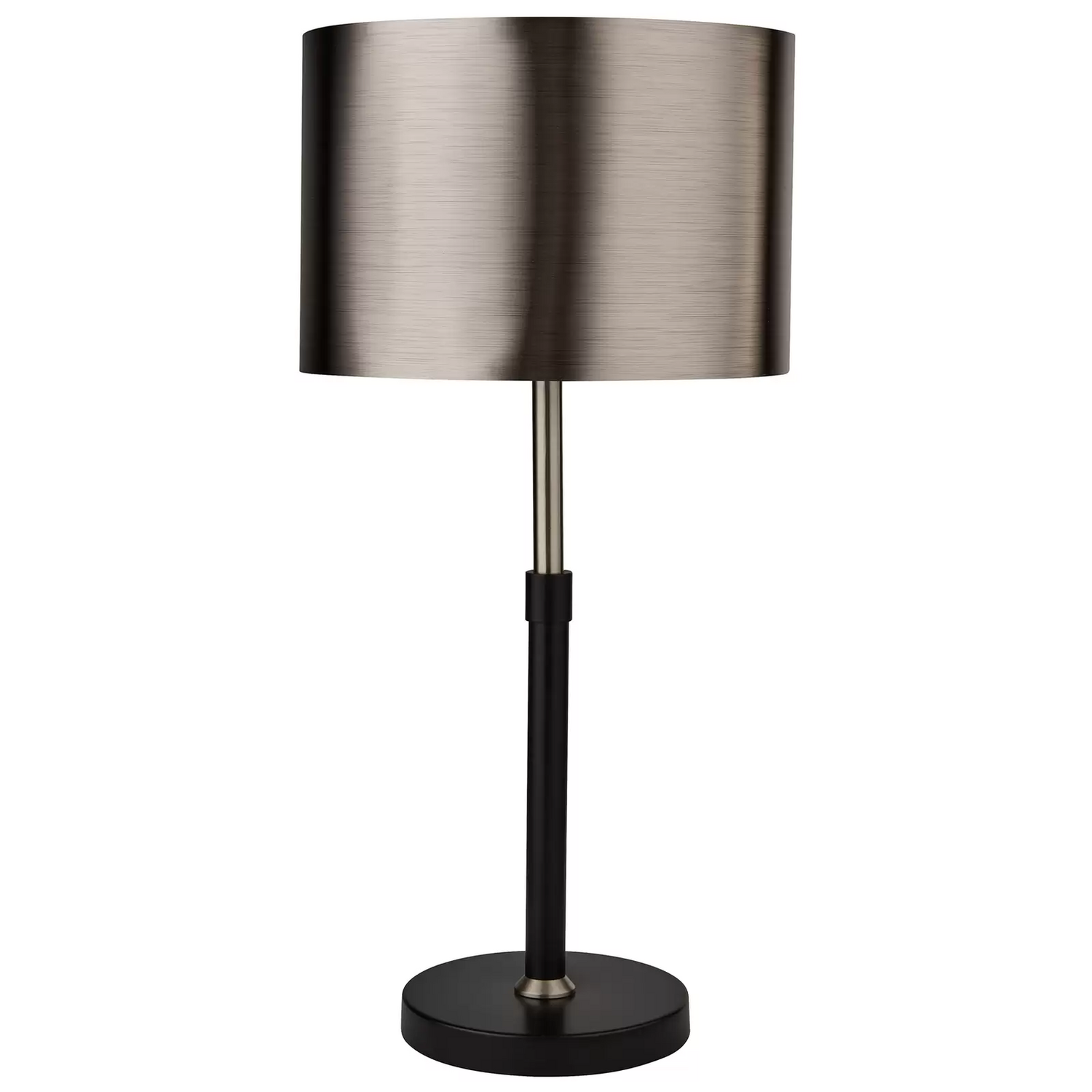 Searchlight Tischleuchte Column Tischlampe Tischlicht Lampe Schirm Schwarz Chrom B-Ware - 5053423160771