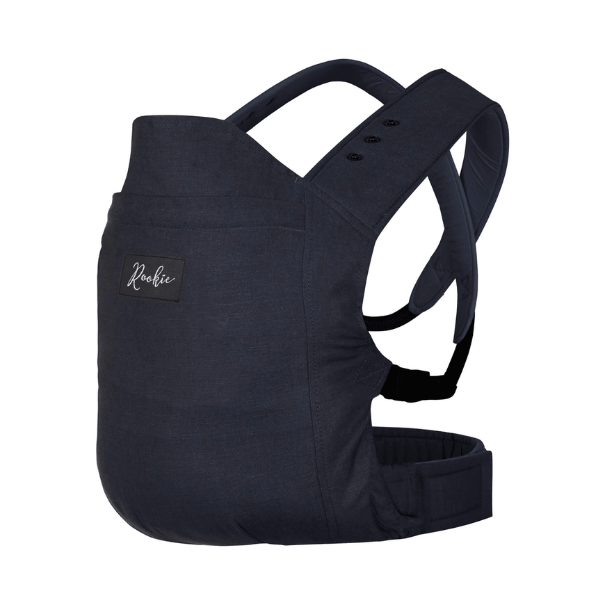 Rookie Babytrage Premium Darkblue Tragesysteme Babytragen Bauchtasche Tasche