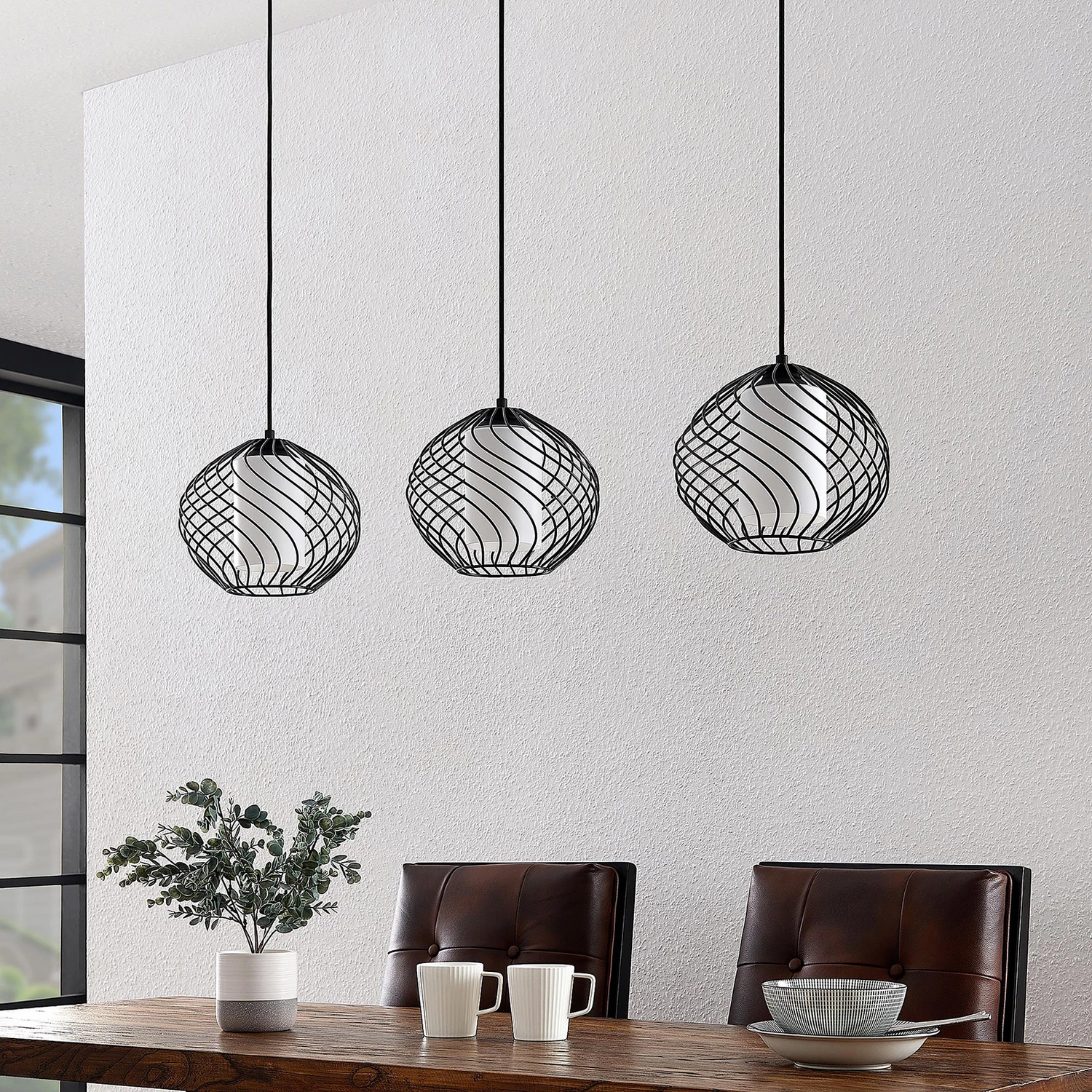 B-Ware Lindby Cedrice Käfig Pendelleuchte Hängeleuchte Deckenlampe Lampe 3 Flammig 0