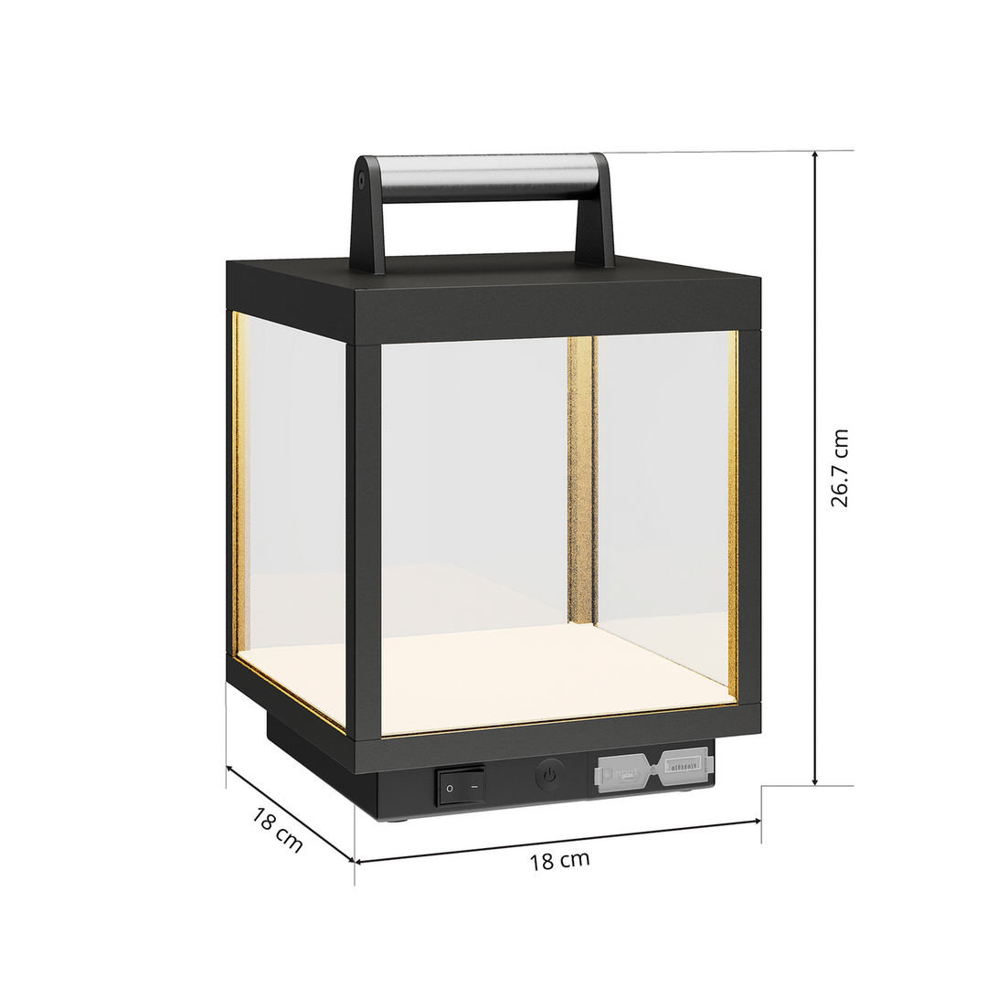 Lucande Led Tischlampe Tischlampe Lampe Leuchte Garten Cube Außen Aufladbar Led  B-Ware - 4251096550429