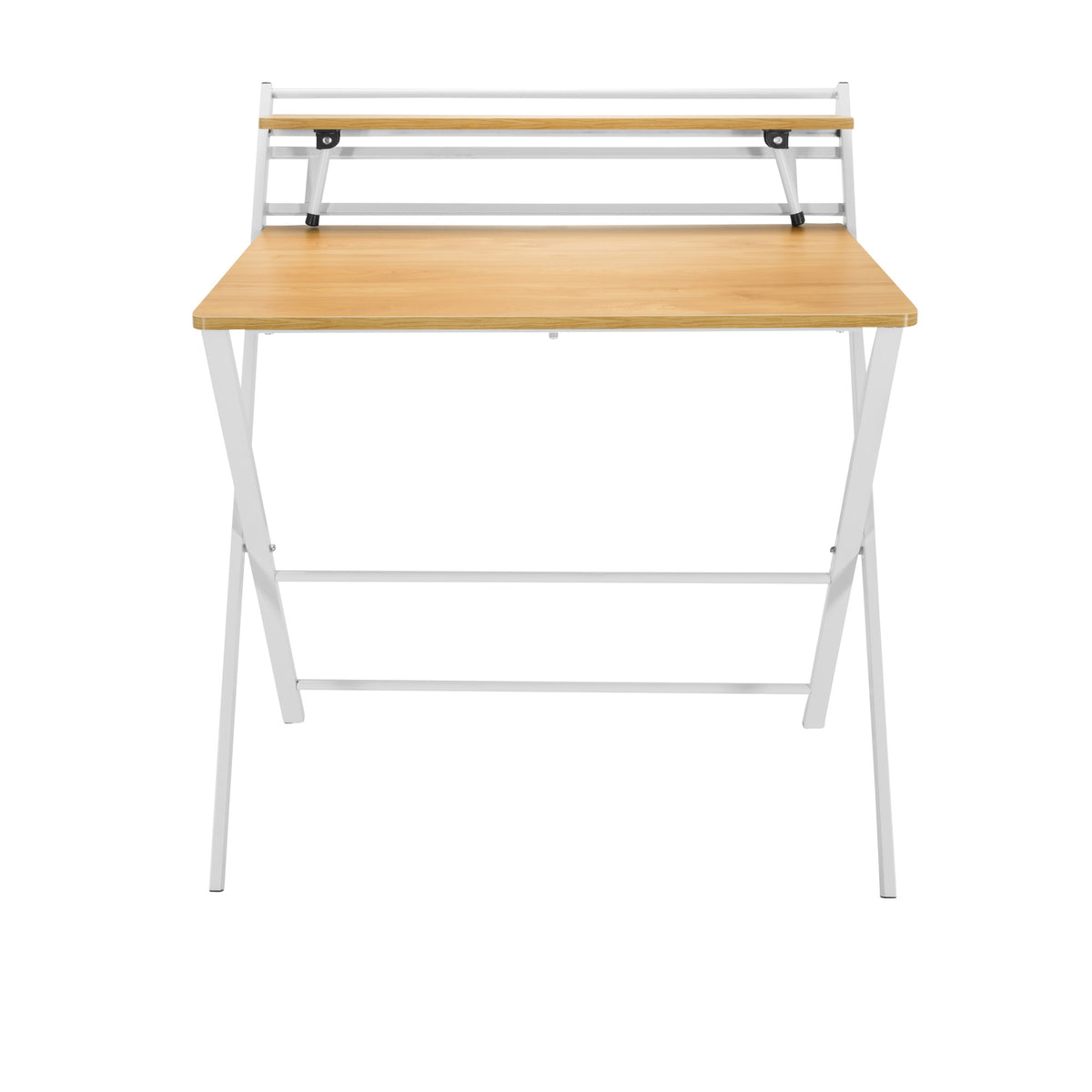 hjh OFFICE Schreibtisch Arbeitstisch EASY CLAP Klapptisch Eiche hell Weiß - 4064323020172