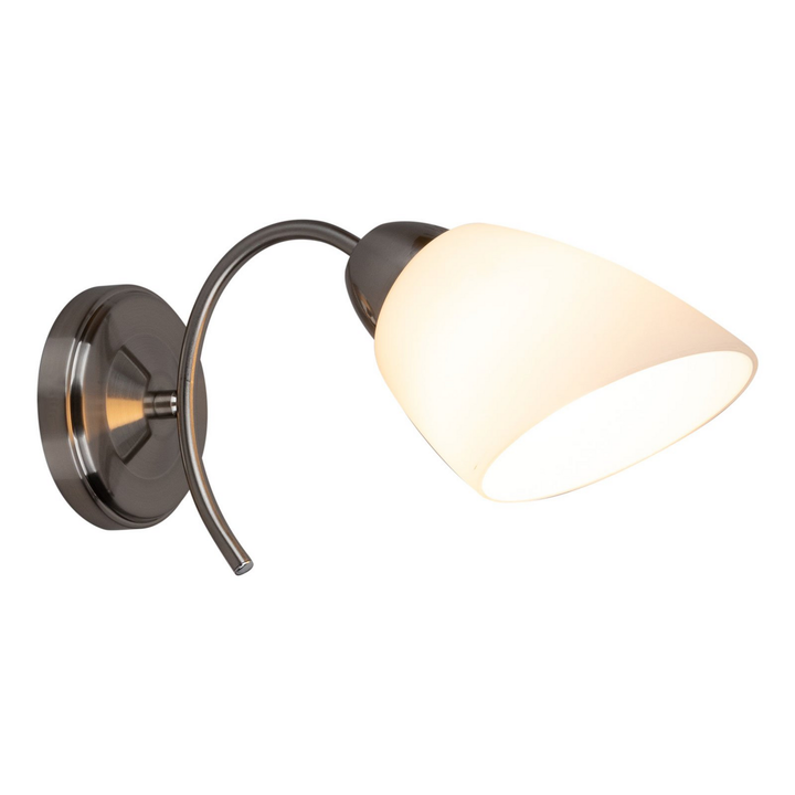 Euluna Wandleuchte Varietta Mit Glasschirm Nickel Wandleuchte Deko Leuchte Lampe B-Ware - 5903839985928