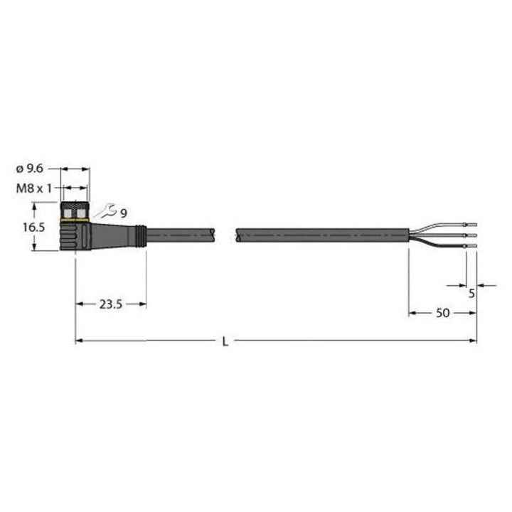 Turck 6628709 Sensor-/Aktor-Anschlussleitung Leitung Anschlusskabel Kabel