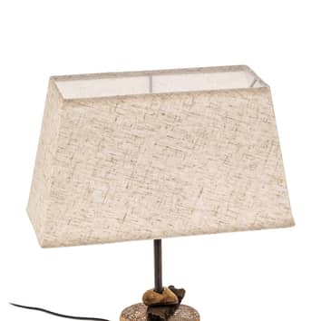ONLI Tischlampe Seregon Tischleuchte Leuchte Lampe mit Stoffschirm Höhe 39 cm