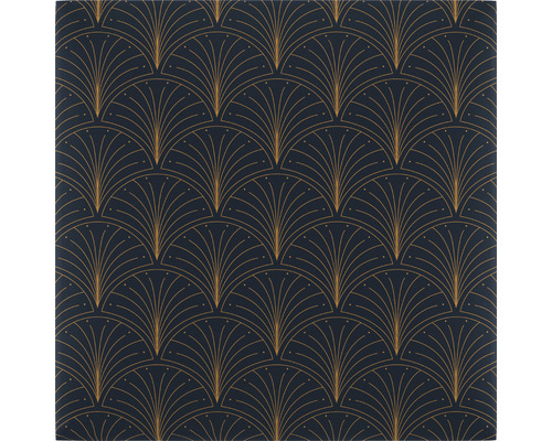 Mollis Wandkissen Print Pfau dunkelblau/gelb Samt-Optik 30 x 30 cm 4 STÜCK