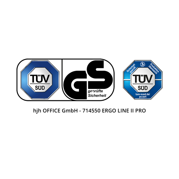 hjh OFFICE Bürostuhl Drehstuhl ERGO LINE II PRO Schreibtischstuhl Stoff blau
