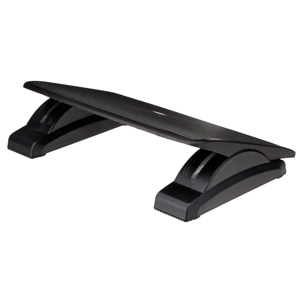 hjh OFFICE Fußstütze PIEDINO STRIPE schwarz neigbar Büro Schreibtisch Stützen - 4251084639167