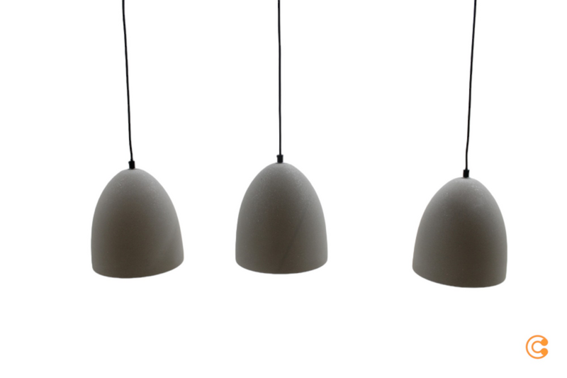 Suspension Paul Neuhaus Eton, applique murale à 3 ampoules E27, gris 444