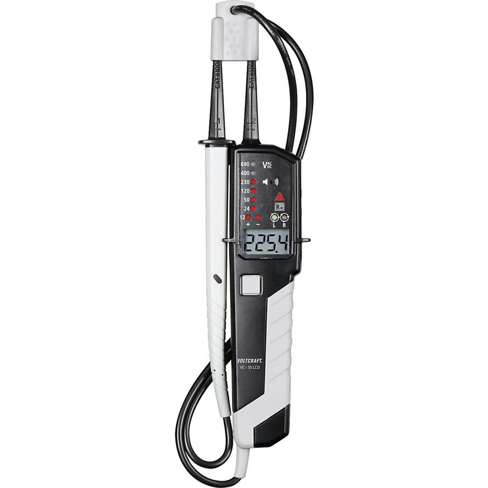 VOLTCRAFT VC 55LCD Testeur de tension, de courant et de phase 12-690 V CA/CC LED304