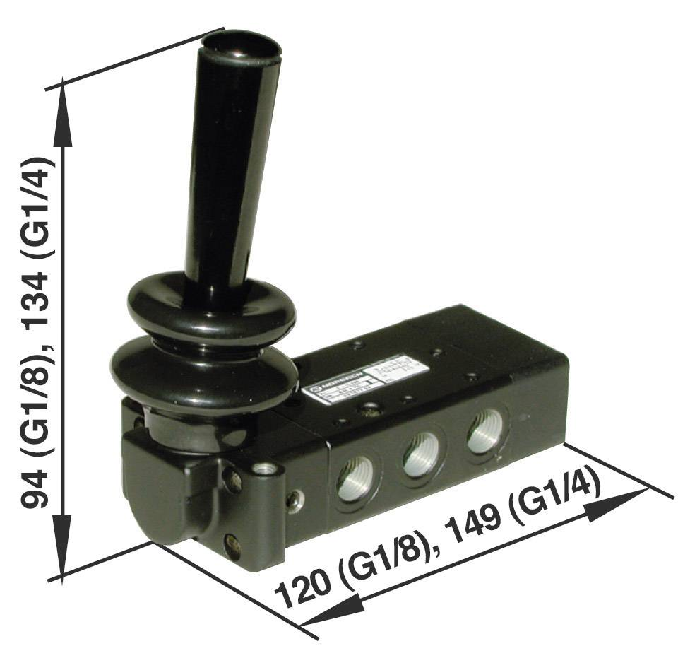 Norgren Mechanischbetätigtes Pneumatik-Ventil X3347802 Gehäusematerial Aluminium