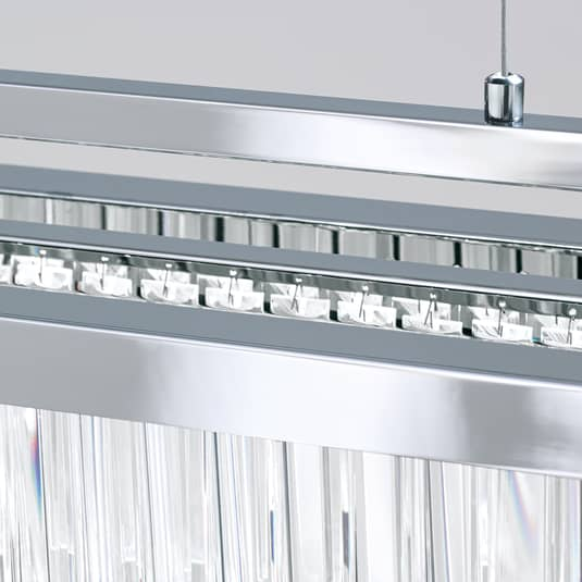 Orion Led Pendelleuchte Prism Hängeleuchte Hängelampe Leuchte Led Länglich Chrom B-Ware - 9003090268603