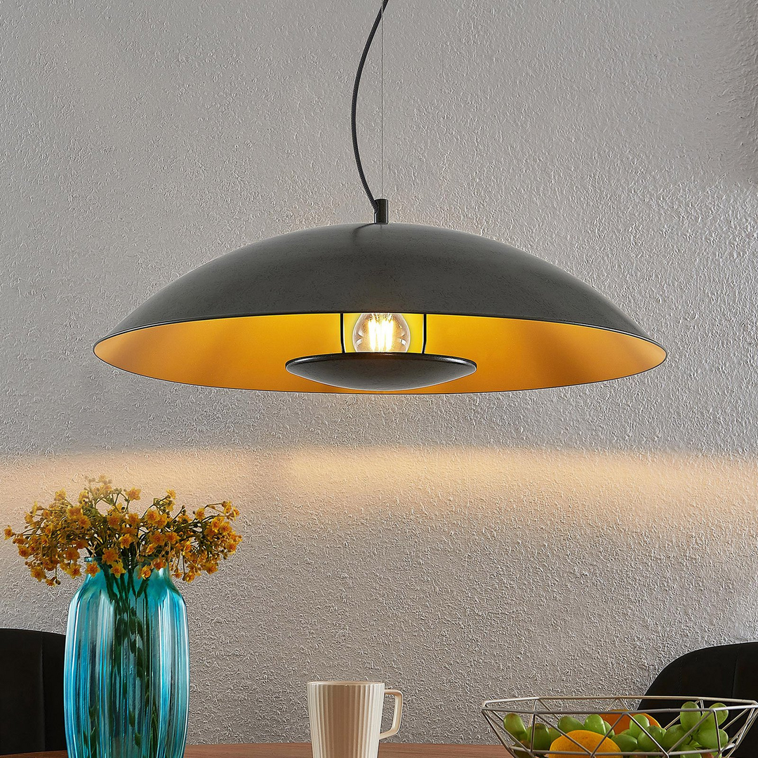 Lindby Emilienne Pendelleuchte Deckenlampe Hängeleuchte E27 Stahl Dunkelgrau100 B-Ware - 4251911749823