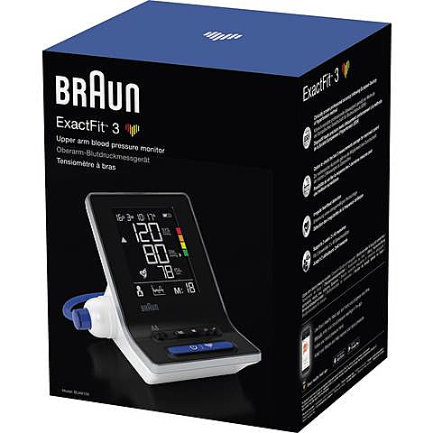 Braun Exact Fit 3 Oberarm Blutdruckmessgerät Blutdruck Messgerät Blutdruck Gerät B-Ware