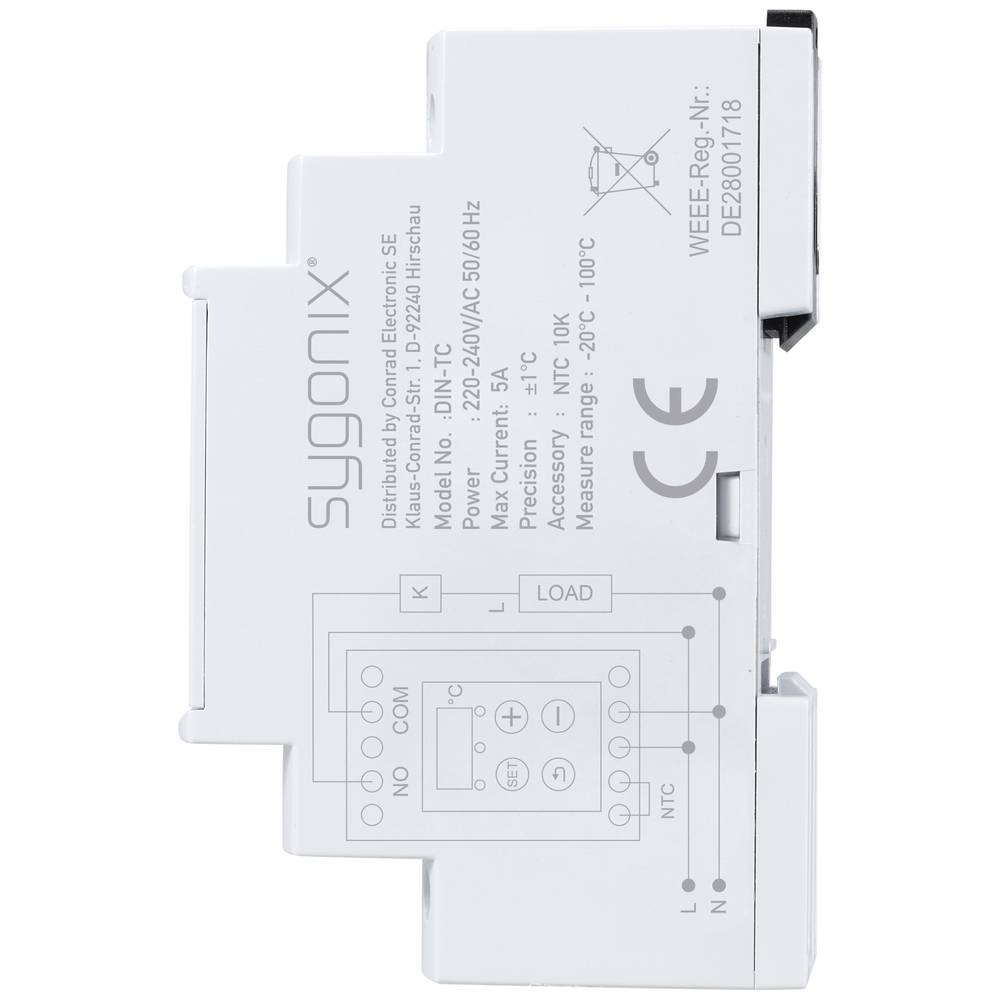 Thermostat à interrupteur de température Sygonix (grade B)