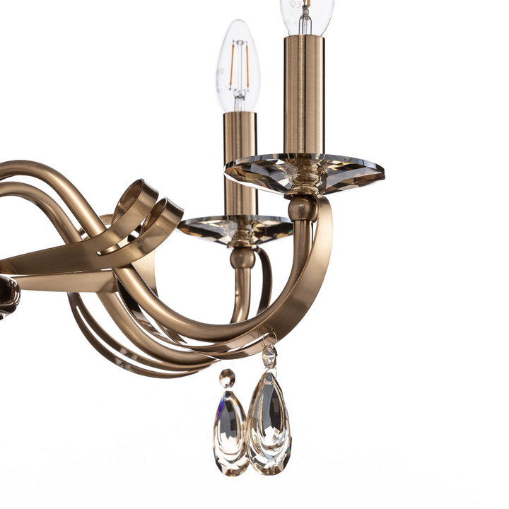 Kronleuchter Castro Messing Antik 5 Flammig Deckenlampe Deckenleuchte Lampe Spot B-Ware