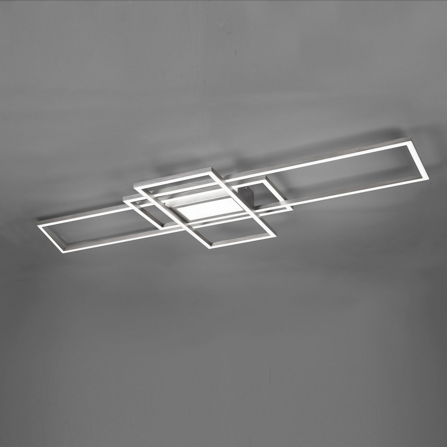 B-Ware Trio Cct Led Deckenlampe Irvine Deckenlampe Lampe Nickel 105 X 6,5 X 42 Cm53