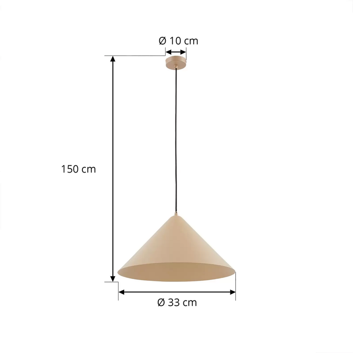 Lindby Hängeleuchte Clarine beige Ø 50 cm Metall Deckenlampe Lampe Leuchte Spot