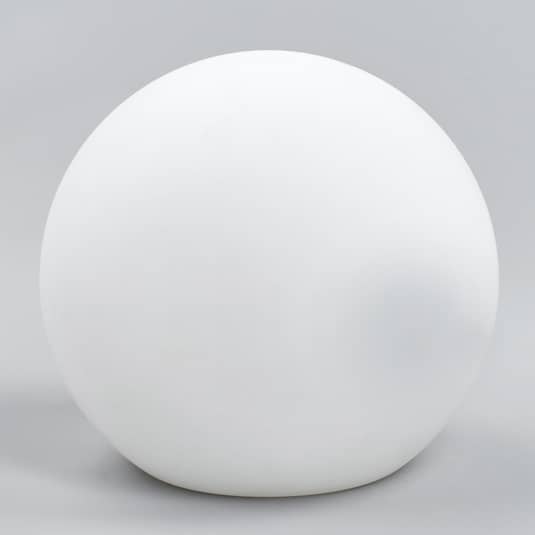 Lindby LED-Solarlampe Lago Gartenlampe Kugel Ø30cm Erdspieß weiß 51,5cm hoch - 4251096525151