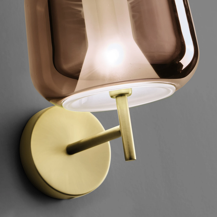 miloox by Sforzin Wandlampe X-Ray kupferfarben/goldfarben Höhe 27,5 cm Glas