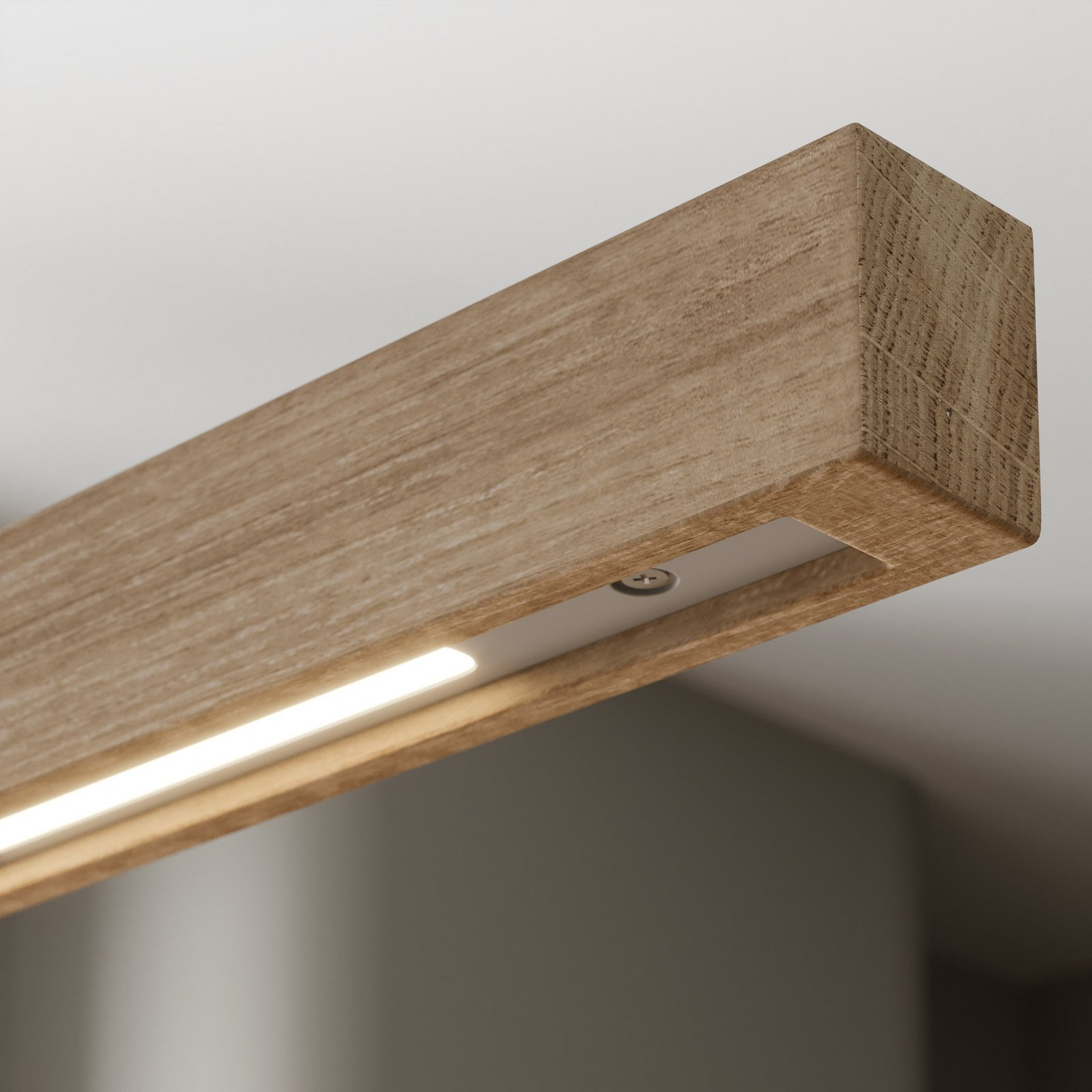Rothfels Eichenholz Led Balkenpendelleuchte Deckenlampe Deckenleuchte Nora 15643 B-Ware