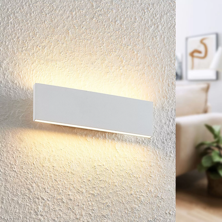 Lindby Ignazia LED-Wandleuchte 28 cm weiß Wandleuchte Deko-Wandlicht Flurleuchte