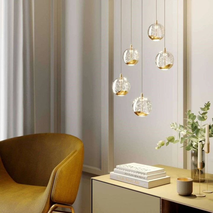Lucande Led Pendelleuchte Hayley Hängelampe Deckenlampe Lampe 5 Flmg Glas G629 B-Ware - 4251096562477