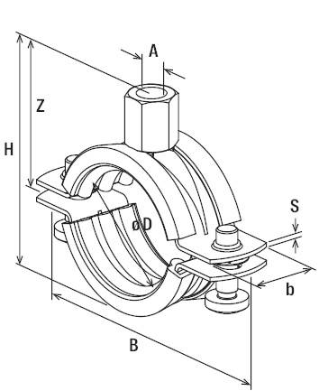 Fischer Rohrschelle Schelle FRS 121-127 nicht rostender Stahl Edelstahl A4 5 St.